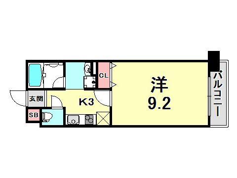 カーヨパレス二宮(1K/5階)の間取り写真