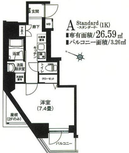 アイルプレミアム本駒込(1K/5階)の間取り写真