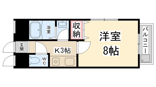 雅ハイツ(1K/2階)の間取り写真