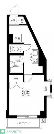 マイナビSTAYミライエ永福(1K/6階)の間取り写真