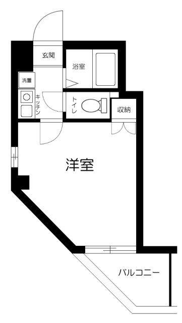 ベルシャトーTSUTSUMI(1K/2階)の間取り写真