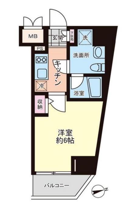 コンシェリア品川中延(1K/11階)の間取り写真