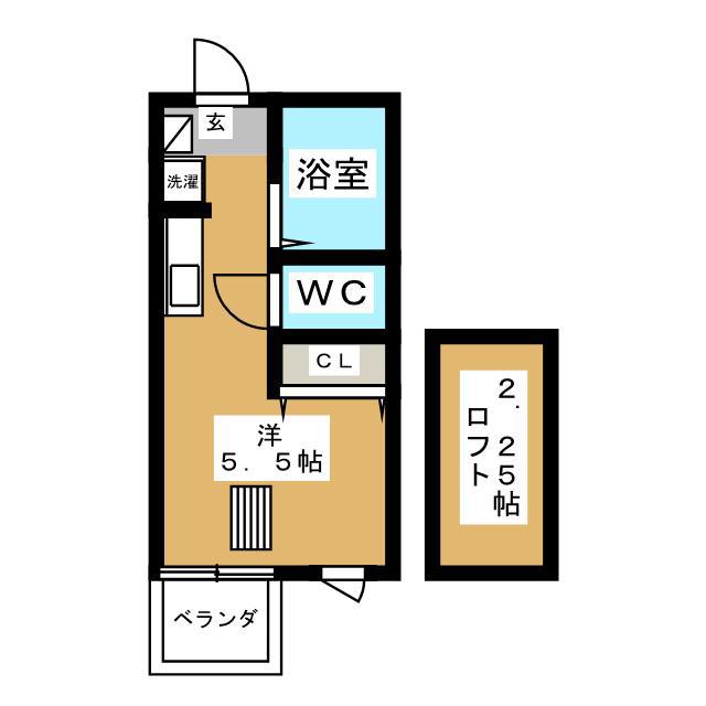 ブライトステージ高円寺(ワンルーム/2階)の間取り写真