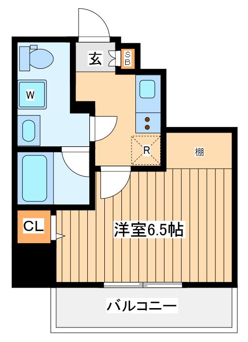 ルミード川崎(1K/10階)の間取り写真