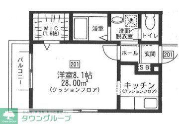 ドムスMAEDA(1K/2階)の間取り写真
