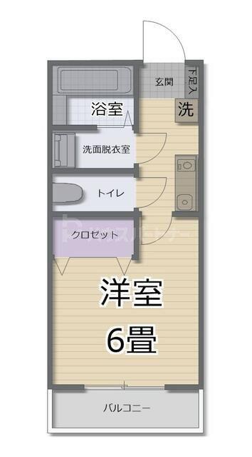 グレイス岩槻(1K/2階)の間取り写真