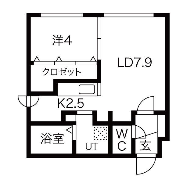LIVAROT N33(1LDK/4階)の間取り写真