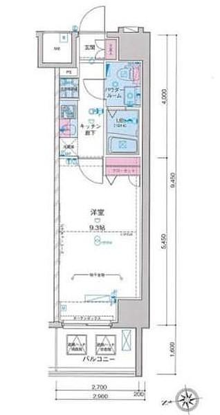 ジェノヴィア新宿グリーンヴェール(1K/10階)の間取り写真