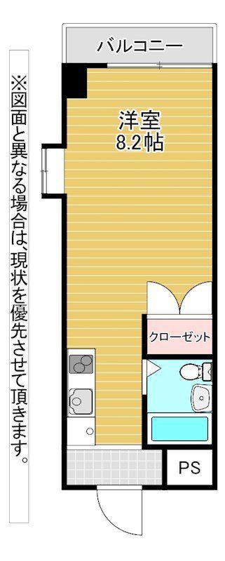 クロスロード清水(ワンルーム/3階)の間取り写真