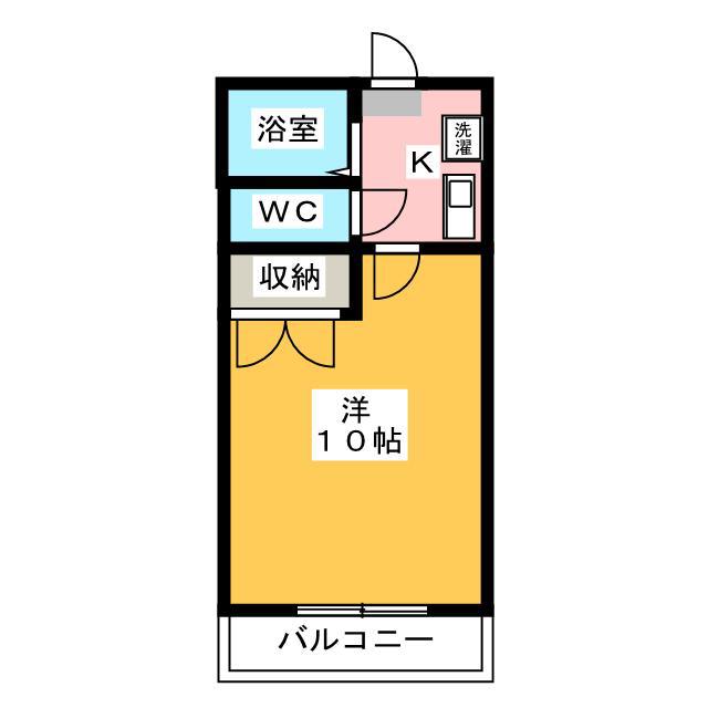 WIND FALL(1K/2階)の間取り写真