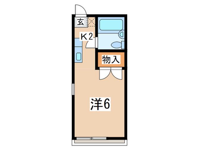 クリアハウス(1K/1階)の間取り写真