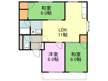 セジュールタヌマ A(3LDK/2階)の間取り写真