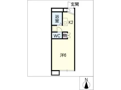 パレス甚目寺(1K/2階)の間取り写真