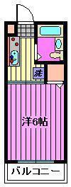 ケーエム・コーポ(1K/2階)の間取り写真