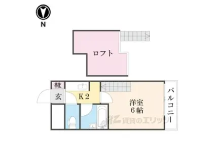 ロイヤルハイツ橿原2(1K/4階)の間取り写真