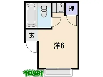 メゾンラポール(ワンルーム/2階)の間取り写真