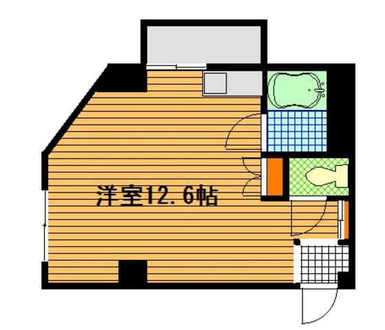 アルソーレ佐方(ワンルーム/3階)の間取り写真