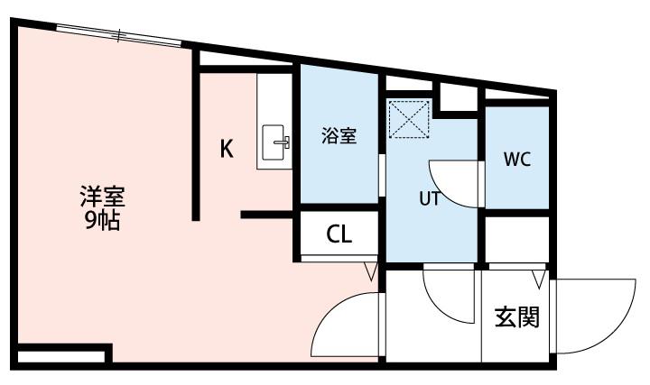 G VIVRE 岡崎駅前(1K/1階)の間取り写真