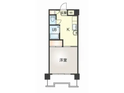 アルファマンション(1K/7階)の間取り写真