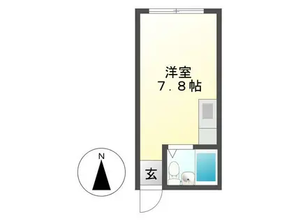プティット日野(ワンルーム/2階)の間取り写真