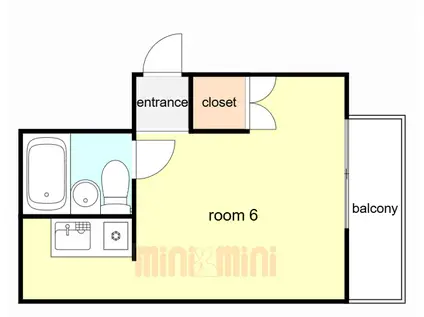 シティライフ灘43(ワンルーム/2階)の間取り写真