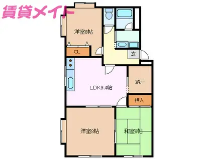 パルモアストーク(3SLDK/3階)の間取り写真