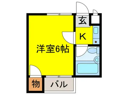 ハイム上高地大美野館(1K/2階)の間取り写真