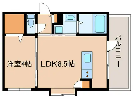 ティアナ(1LDK/1階)の間取り写真