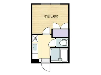 ドマニ-松原(1K/2階)の間取り写真