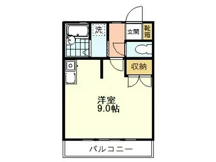 日吉コーポ(ワンルーム/2階)の間取り写真
