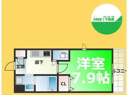 リヴィアス難波ルノン(1K/10階)の間取り写真