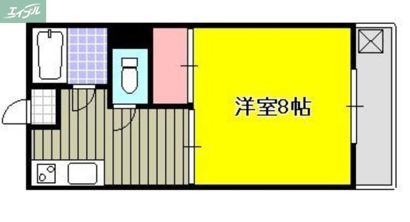 グッドウィル(1K/2階)の間取り写真