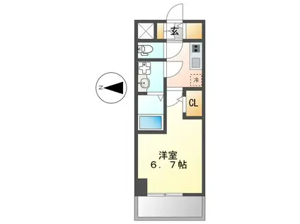 S-RESIDENCE熱田(1K/12階)の間取り写真