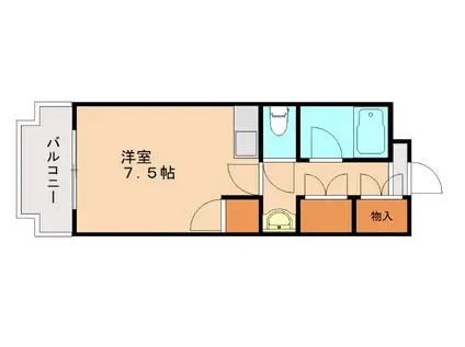 AC戸畑(ワンルーム/5階)の間取り写真