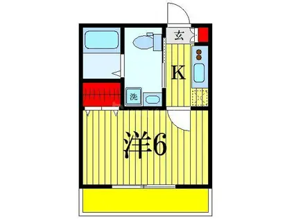 天成2番館(1K/1階)の間取り写真