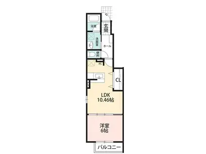 ウィステリアウィナー(1LDK/1階)の間取り写真