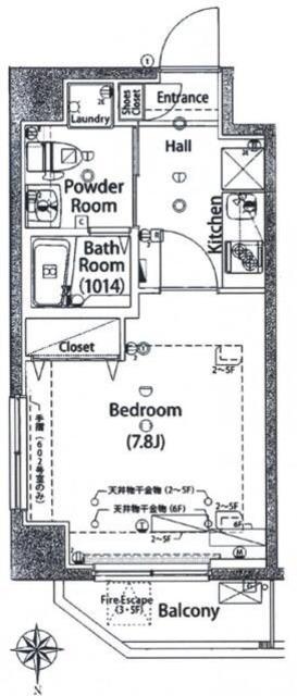 HY′S DILETTO(1K/2階)の間取り写真