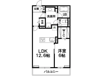ヒルズレジデンシャルD20(1LDK/1階)の間取り写真