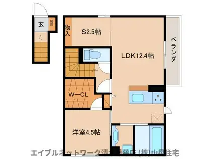 アバンプラス聖(1SLDK/2階)の間取り写真