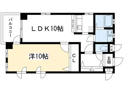メゾンルミエール(1LDK/2階)の間取り写真
