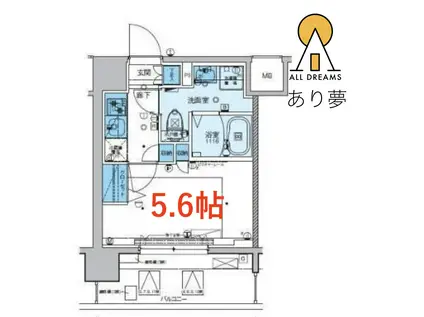 リヴシティ横濱新川町弐番館(1K/3階)の間取り写真