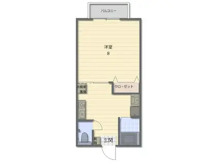 エポックリコ(1K/2階)の間取り写真