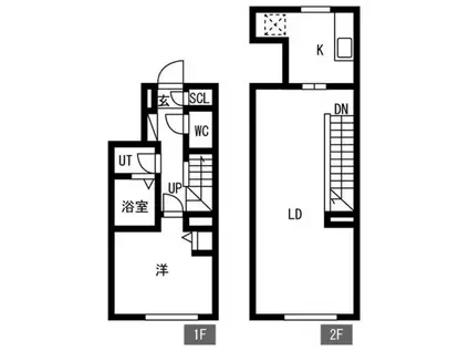 トラディス荏原中延(1LDK/5階)の間取り写真