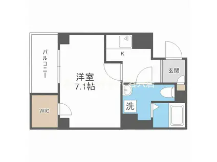 CORE天満橋(1K/7階)の間取り写真