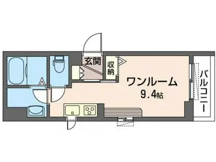 ユイメゾン溝の口(ワンルーム/2階)の間取り写真