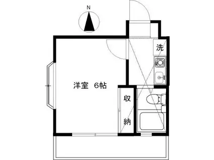 湘南台ドミー21C(1K/2階)の間取り写真