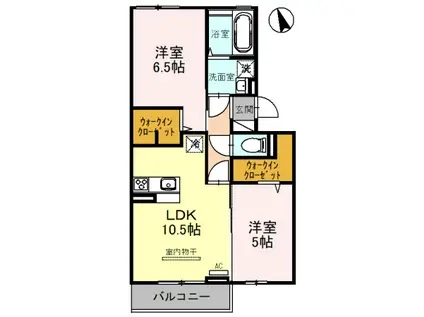 リバーサイドガーデン(2LDK/3階)の間取り写真