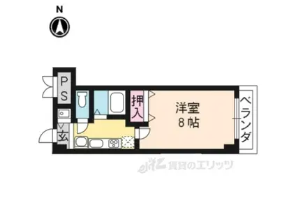 ヴィランセンワアネックス(1K/6階)の間取り写真