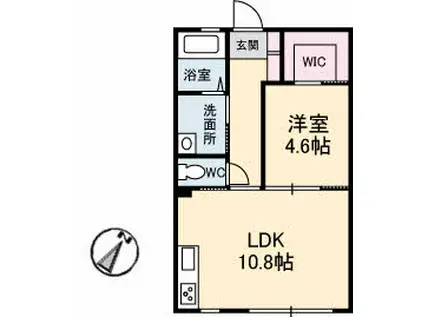 パル メゾン B(1LDK/1階)の間取り写真