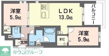 センターレジデンス グランデ(2LDK/3階)の間取り写真
